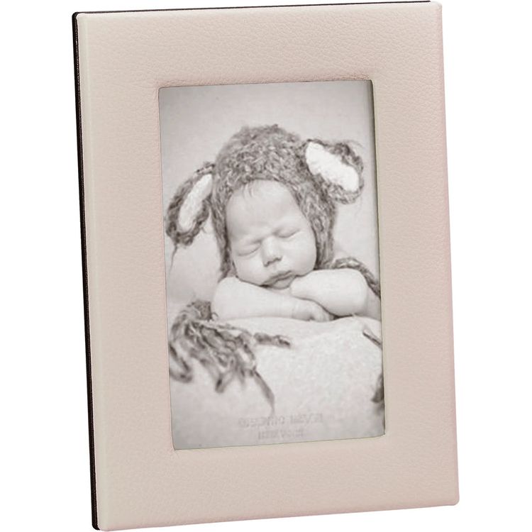 Alternative view of 4" x 6" Leather Studio Frame - Light Pink