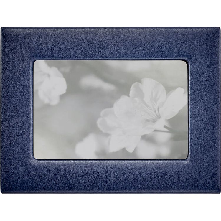 4" x 6" Leather Studio Frame - Navy Blue - Image 5