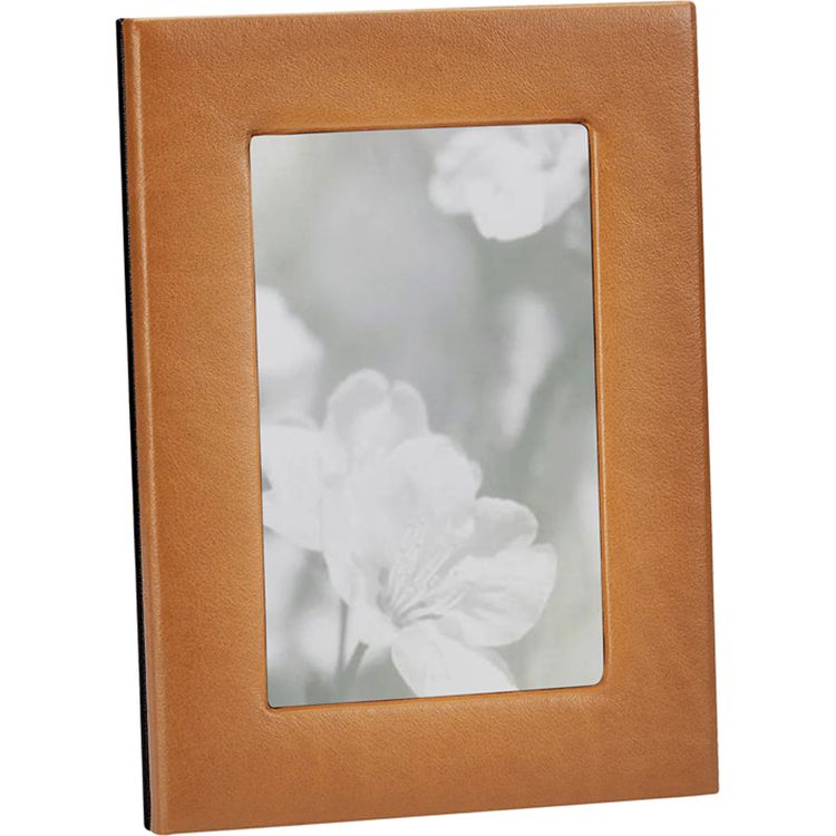 Alternative view of 4" x 6" Leather Studio Frame - Tan