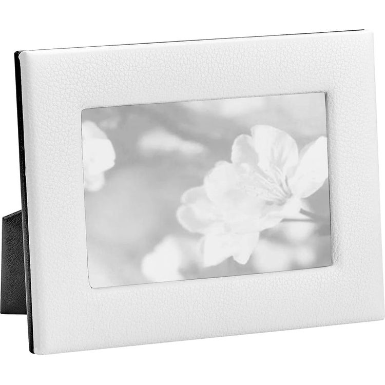 4" x 6" Leather Studio Frame - White - Image 5