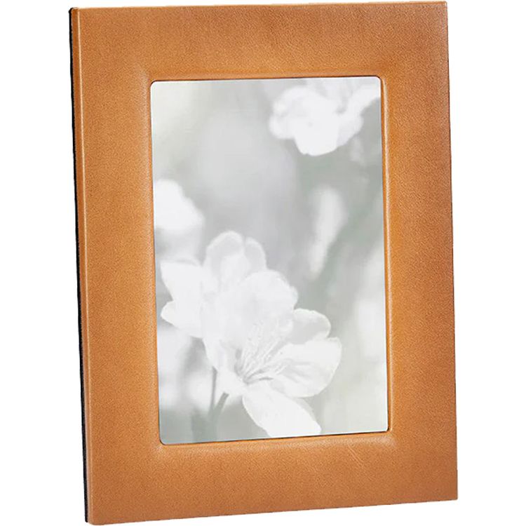 Alternative view of 5" x 7" Leather Studio Frame - Tan