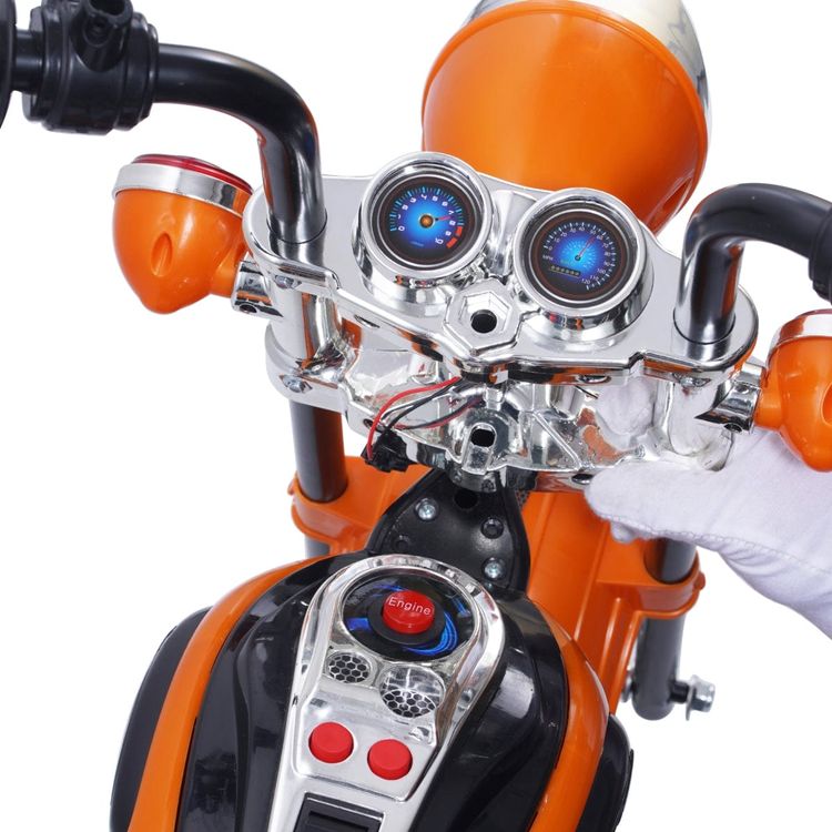 6V Freddo Toys Chopper Style Ride On Trike - Orange - Image 6