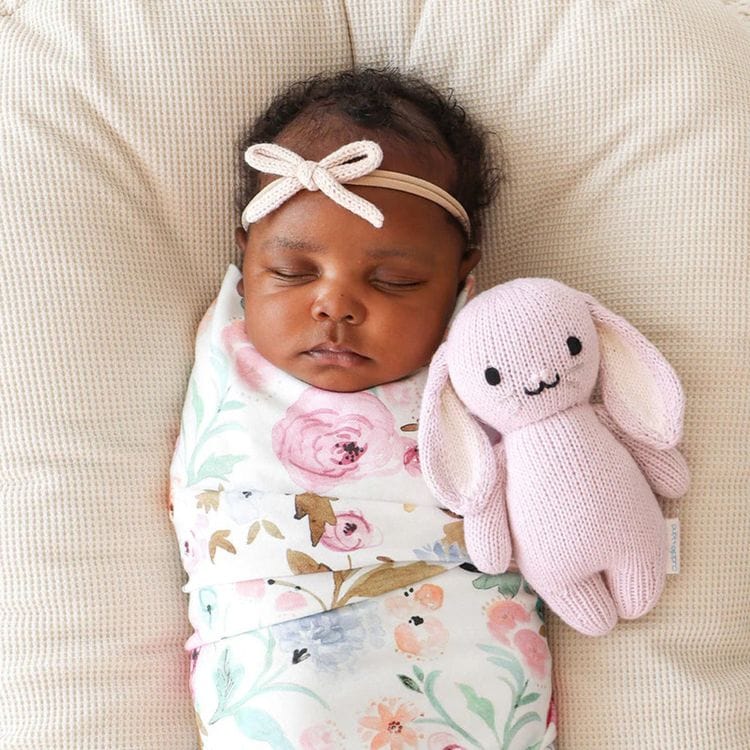 Alternative view of 7" Baby Bunny (Lilac) Hand-Knit Doll