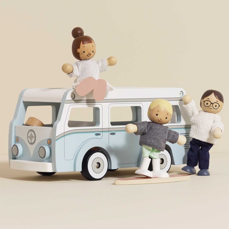 Alternative view of 7 Piece Dollhouse Family Wooden Dolls