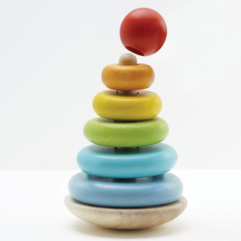 7 Piece Rainbow Stacking Tower - Image 3