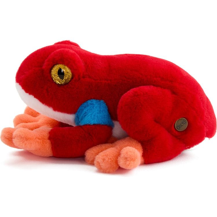 8" Glitter Toy Plush Dart Frog - Red - Image 5
