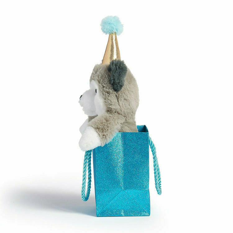 8" Plush Party Husky in a Bag - Image 5