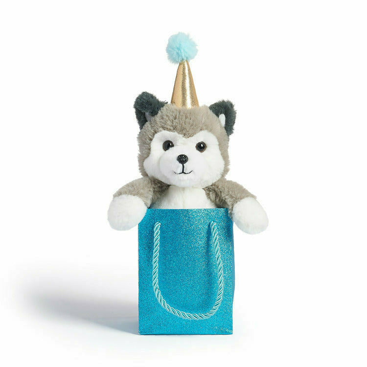 8" Plush Party Husky in a Bag - Image 4