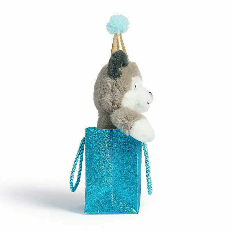 8" Plush Party Husky in a Bag - Image 3