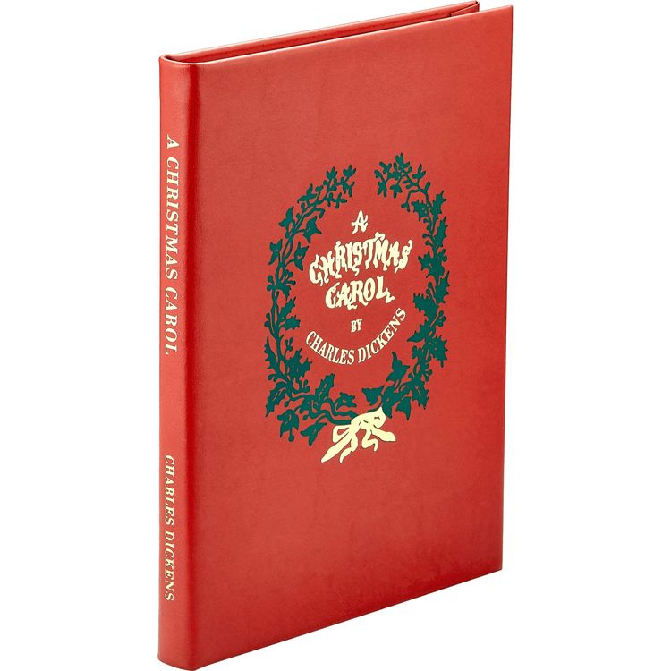Alternative view of A Christmas Carol Book in Red Bonded Leather