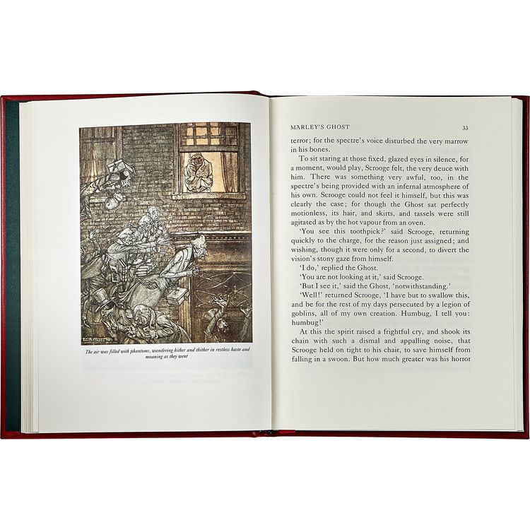A Christmas Carol Book in Red Bonded Leather - Image 4