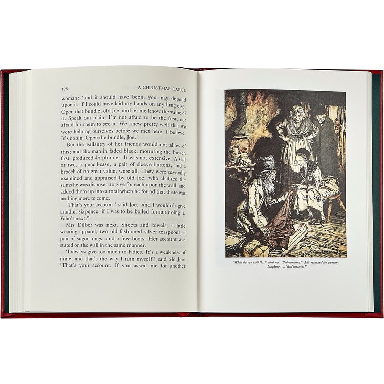 A Christmas Carol Book in Red Bonded Leather - Image 5