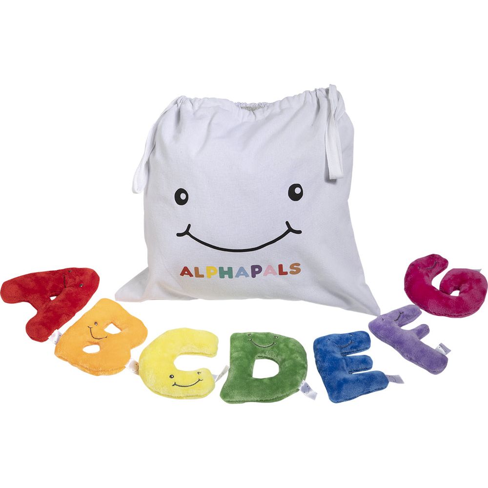 Alternative view of Alphabet Mini Plush Set - Rainbow Letters with White Drawstring Bag