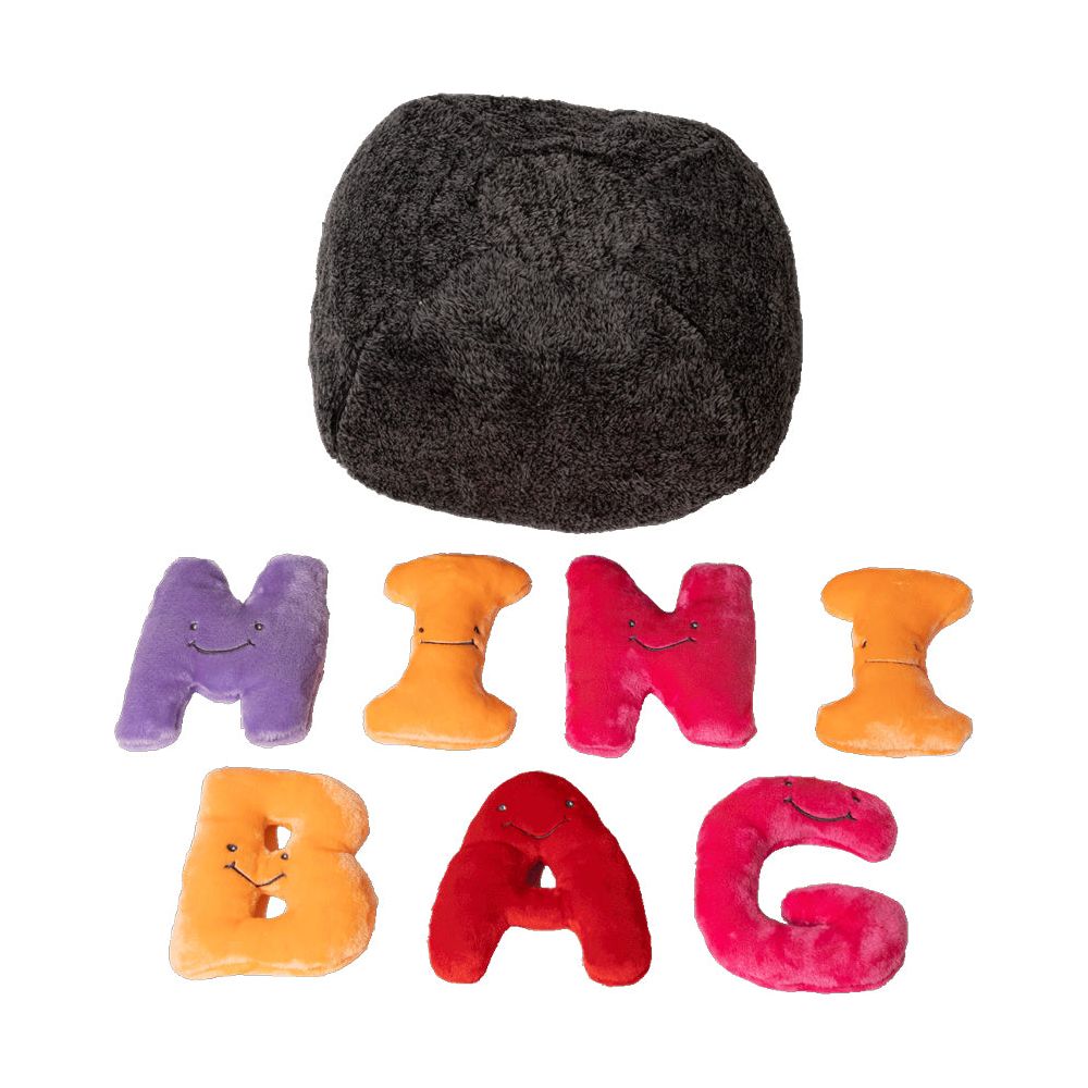 Alternative view of Alphabet Plush Mini Set - Rainbow Letters with Dark Grey Bag