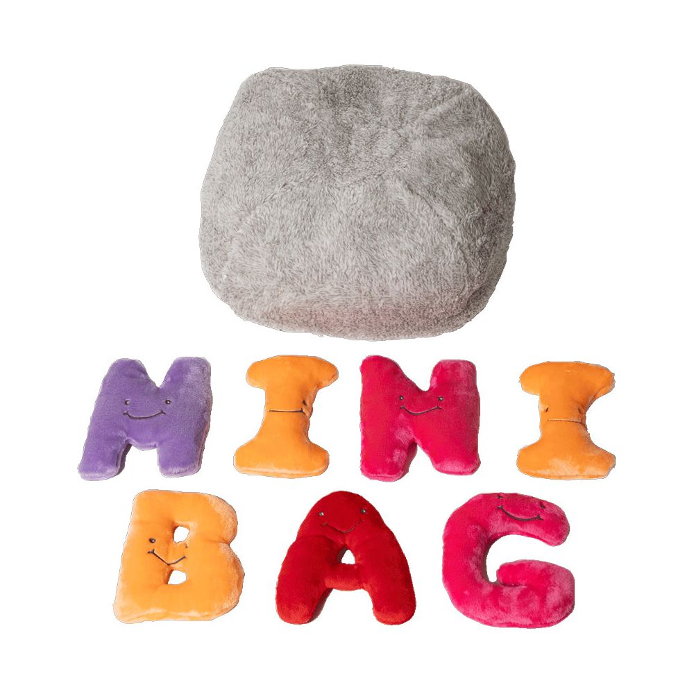 Alternative view of Alphabet Plush Mini Set - Rainbow Letters with Light Grey Bag