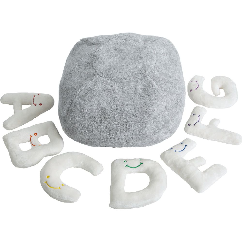 Alternative view of Alphabet Plush Set - Cream Letters with Light Grey Bag