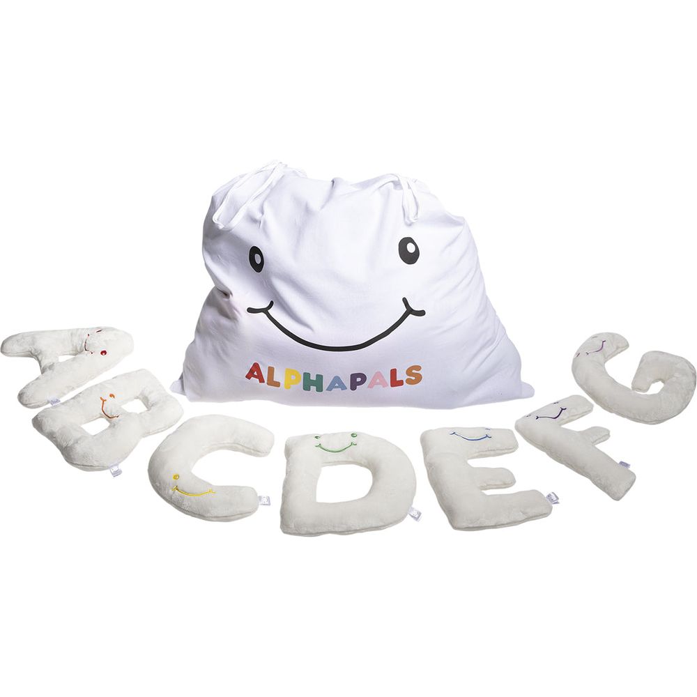 Alternative view of Alphabet Plush Set - Cream Letters with White Drawstring Bag