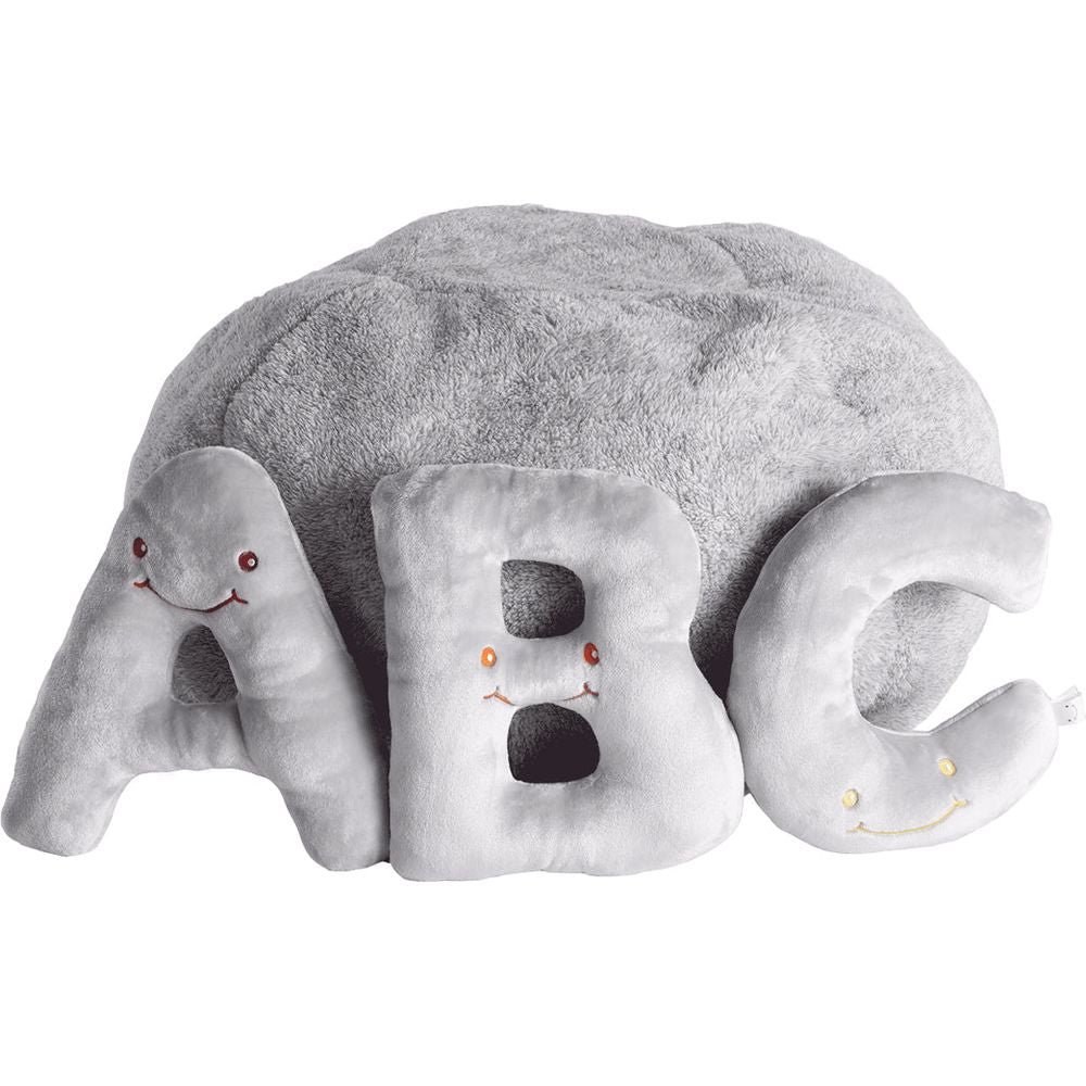 Alphabet Plush Set - Dove Grey Letters with Light Grey Bag