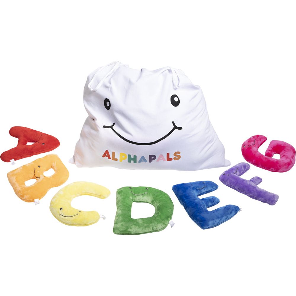 Alternative view of Alphabet Plush Set - Rainbow Letters with White Drawstring Bag