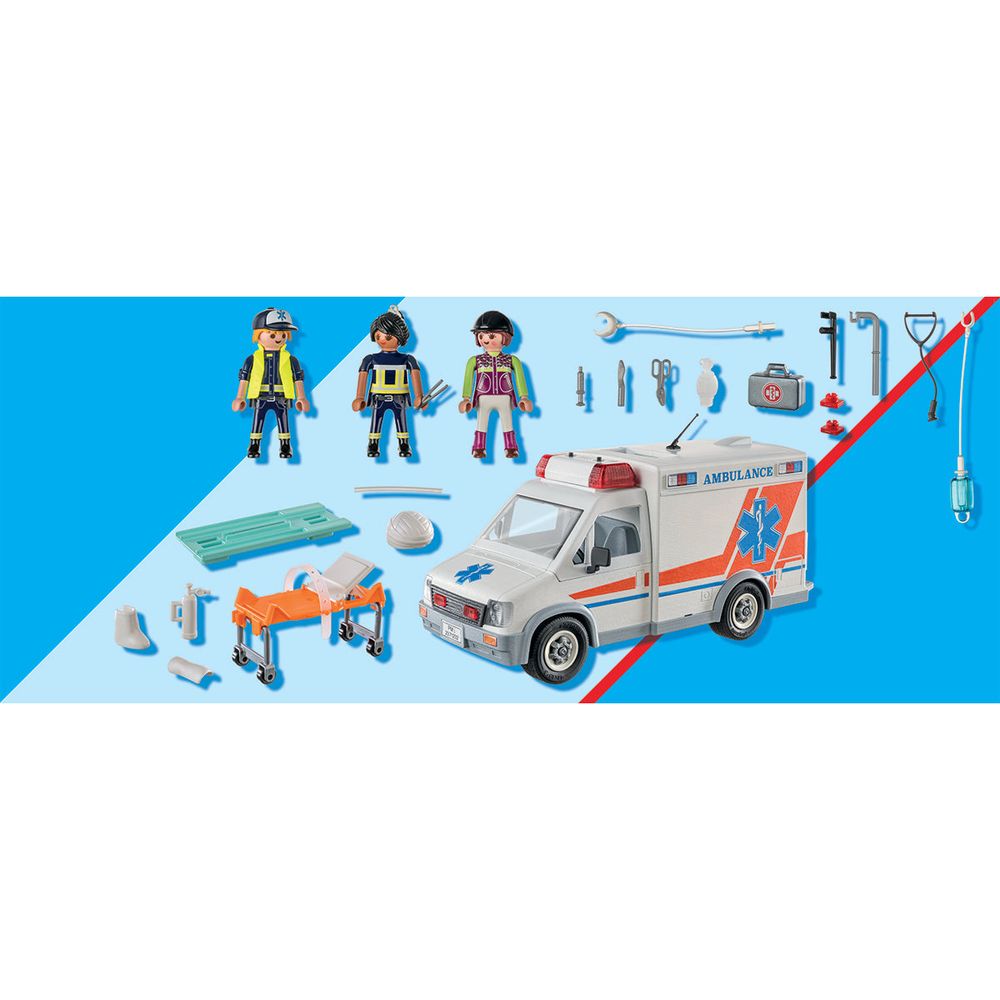 Ambulance with Lights, Accessories and 3 Figures - Image 3