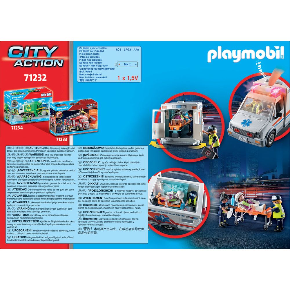 Ambulance with Lights, Accessories and 3 Figures - Image 4