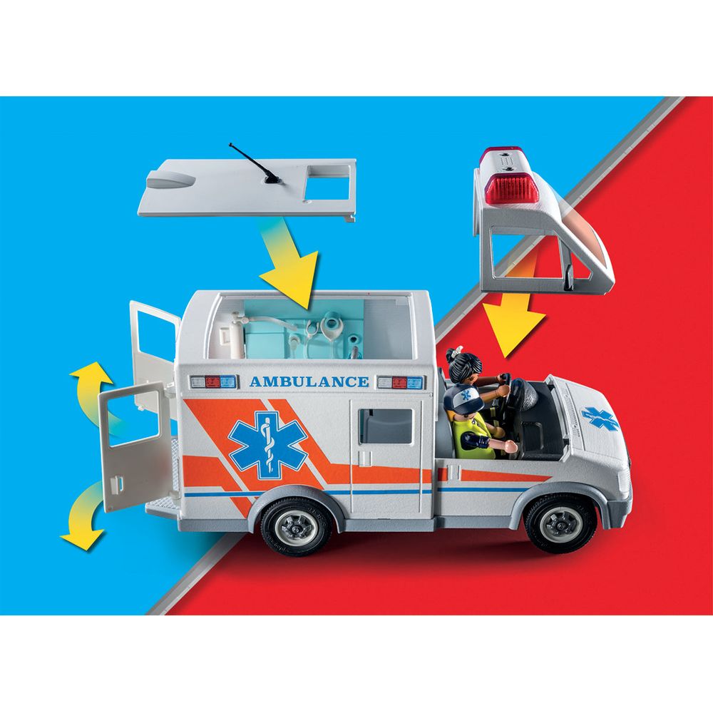 Ambulance with Lights, Accessories and 3 Figures - Image 6