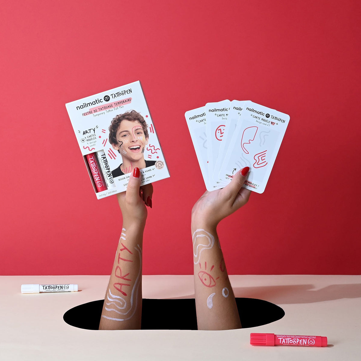 Alternative view of Arty Tattoo Pen Set for Kids