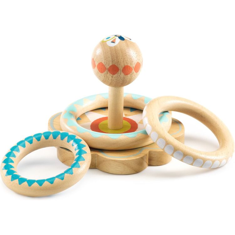 Alternative view of BabyHoopi Wooden Ring Stacker Toy