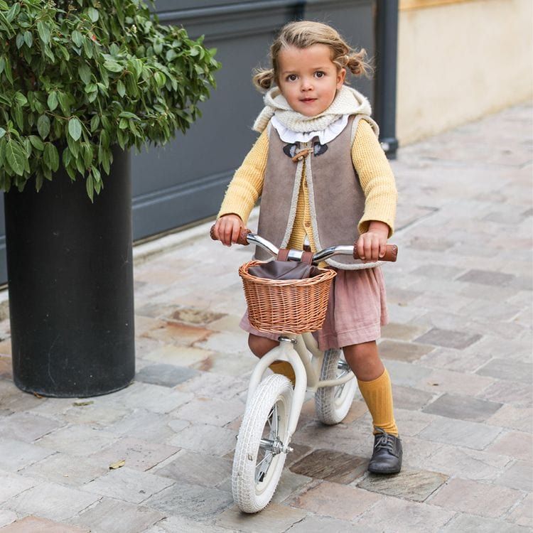Balance Bicycle - Ivory White with Helmet - Image 6