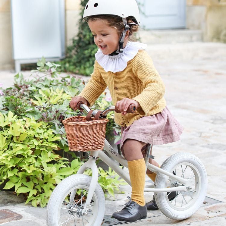 Balance Bicycle - Ivory White with Helmet - Image 7