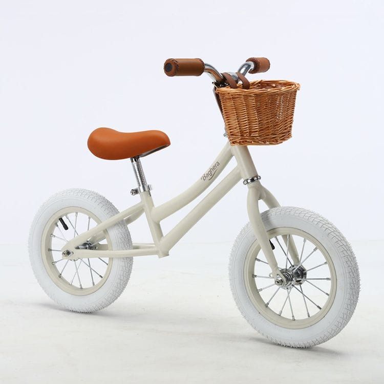 Balance Bicycle - Ivory White with Helmet - Image 3