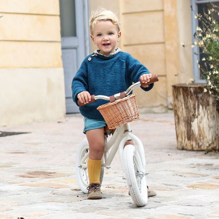 Balance Bicycle - Ivory White with Helmet - Image 5