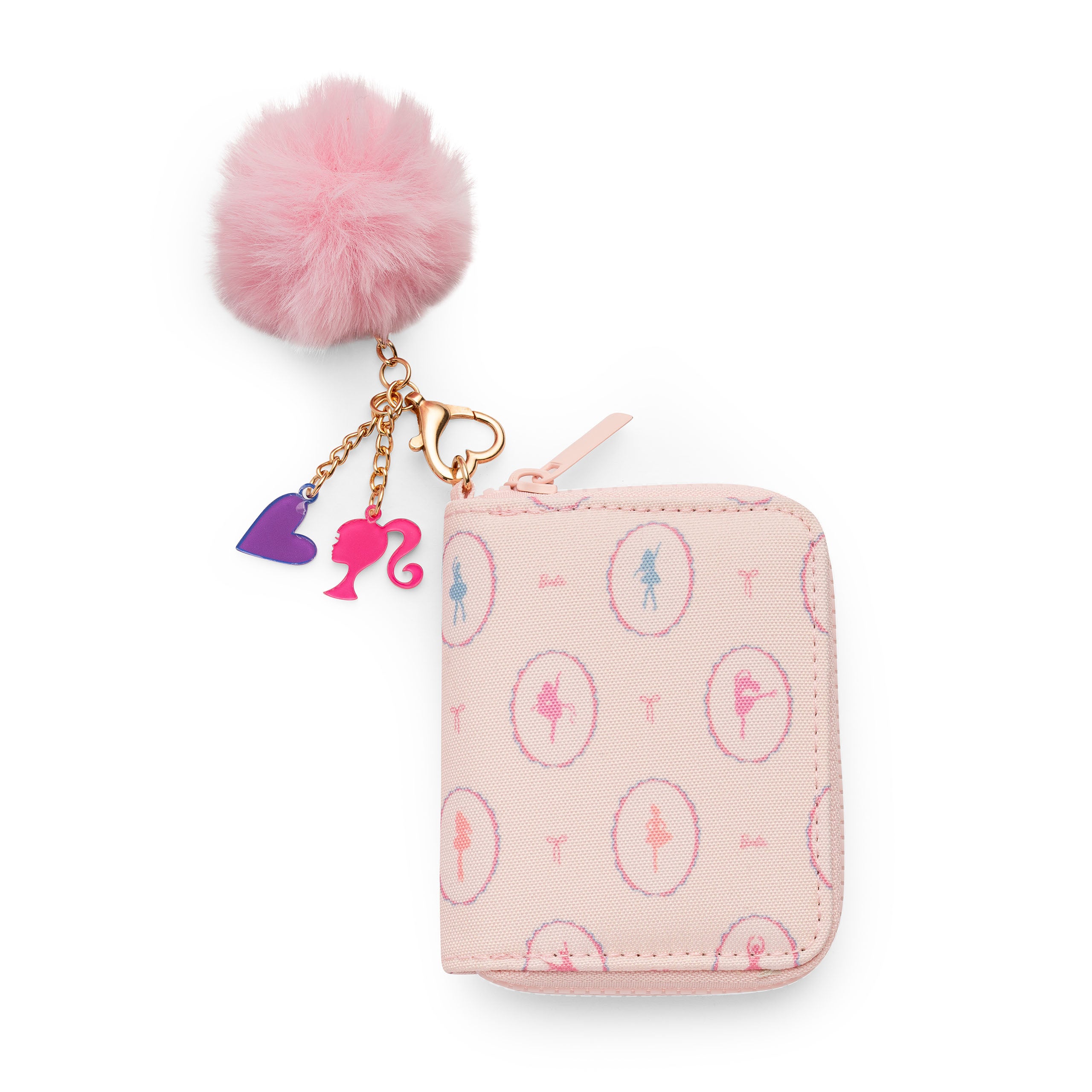 Barbie Cameo Dance Kids Zip Wallet with Pom Charm