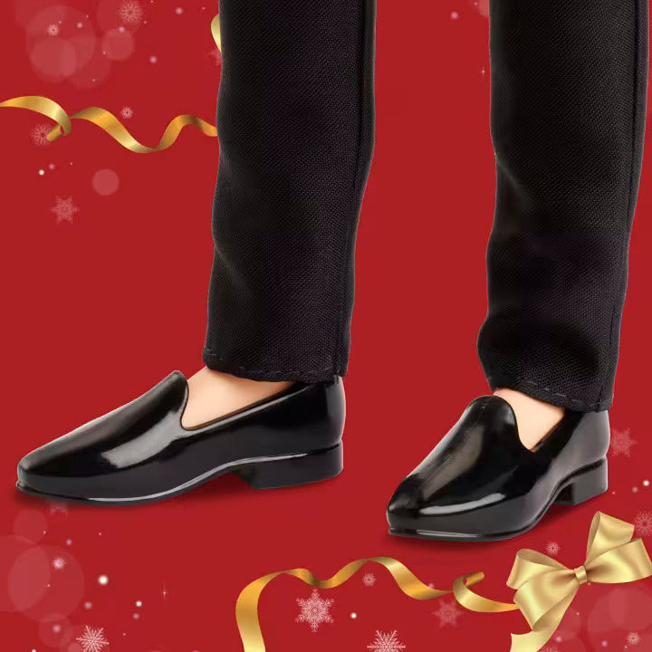 Barbie Signature 2025 Holiday Black Hair Ken Collectible Fashion Doll Wearing Full Suit With Golden Jacket - Image 4