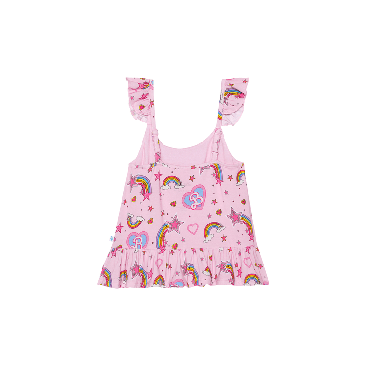 Barbie Star Power - Flutter Sleeve Ruffle Crop Top - Image 4
