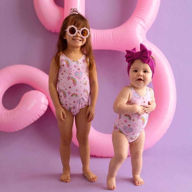 Alternative view of Barbie Star Power - Kids Reversible One Piece Swimsuit