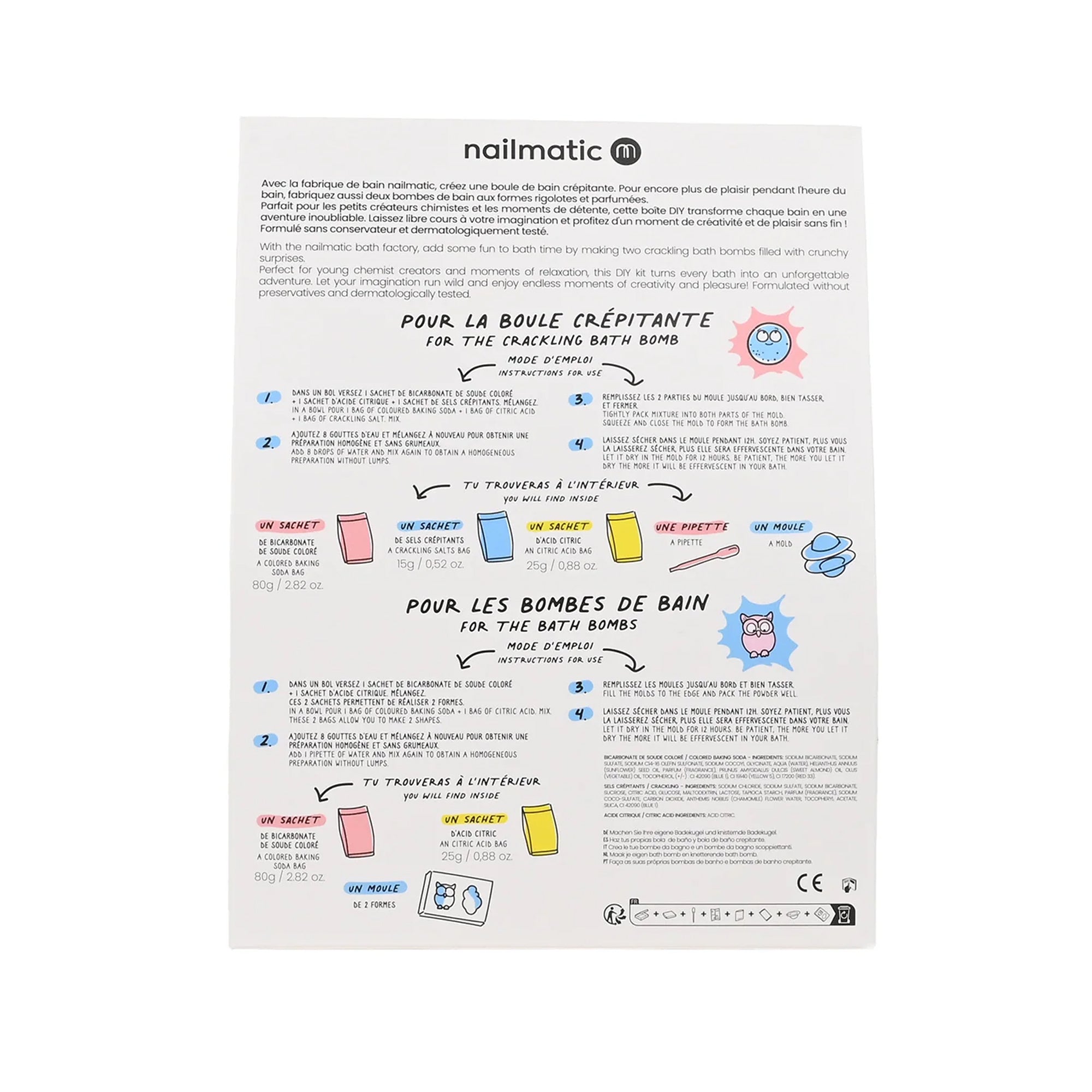 Bath Bomb Maker Kit for Kids - Owl & Cloud - Image 3