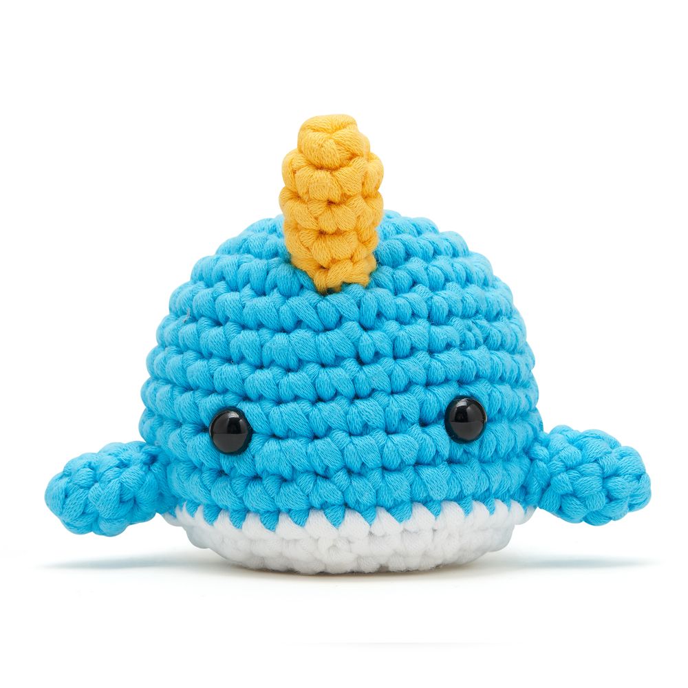 Alternative view of Bjørn the Narwhal Learn to Crochet Kit