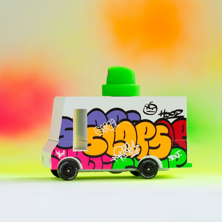 Alternative view of Black Graffiti Van Toy Car