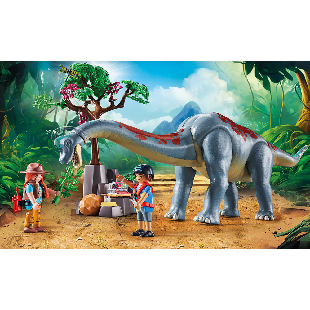 Alternative view of Brachiosaurus with Hovercraft Playset