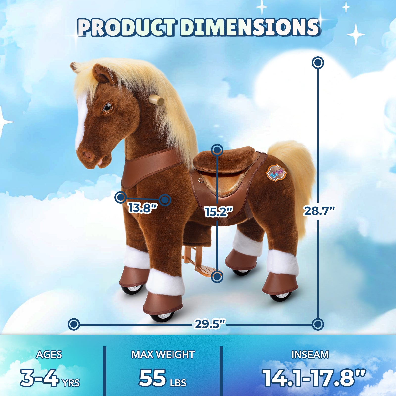 Brown Horse Model Y Ride on Toy - 3-4 Years - Image 6