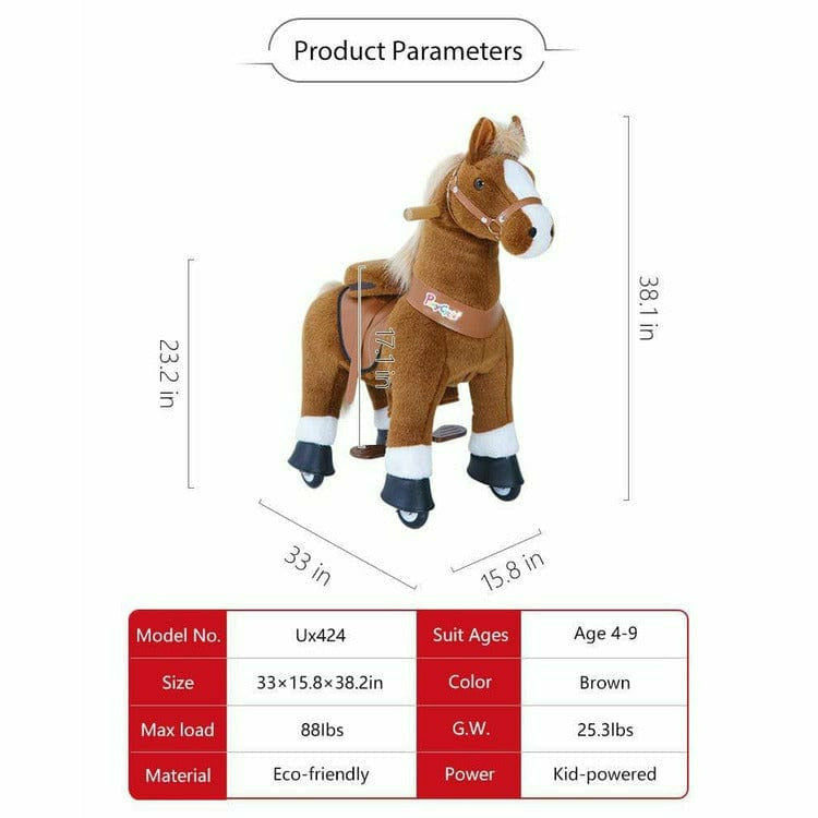Brown Model U Ride-On Horse - 4-7 Years - Image 4