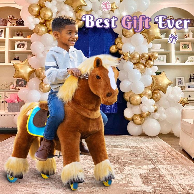Brown Model X Ride-On Horse - 3-4 Years - Image 4