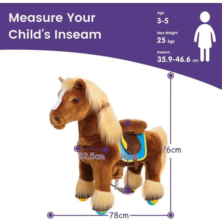Brown Model X Ride-On Horse - 3-4 Years - Image 3