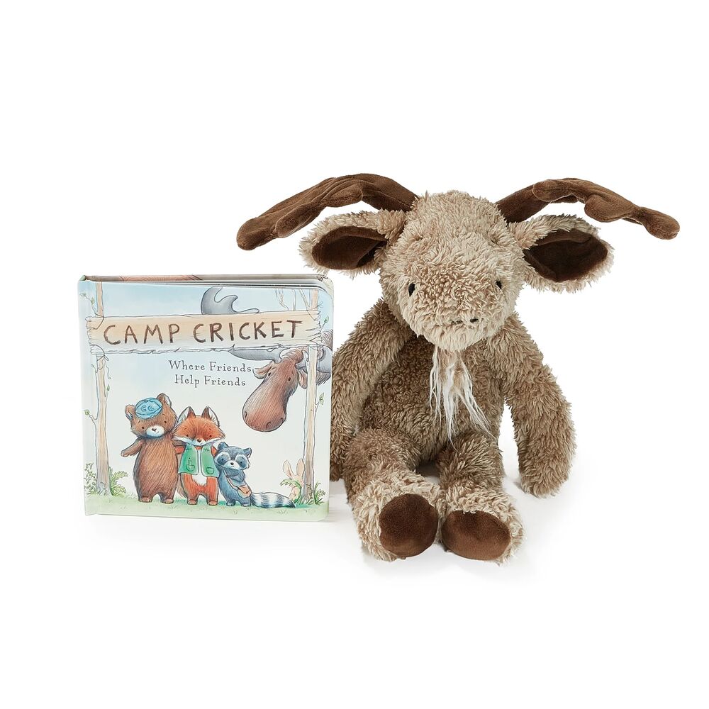 Bruce the Moose Plush & Camp Cricket Book Bundle
