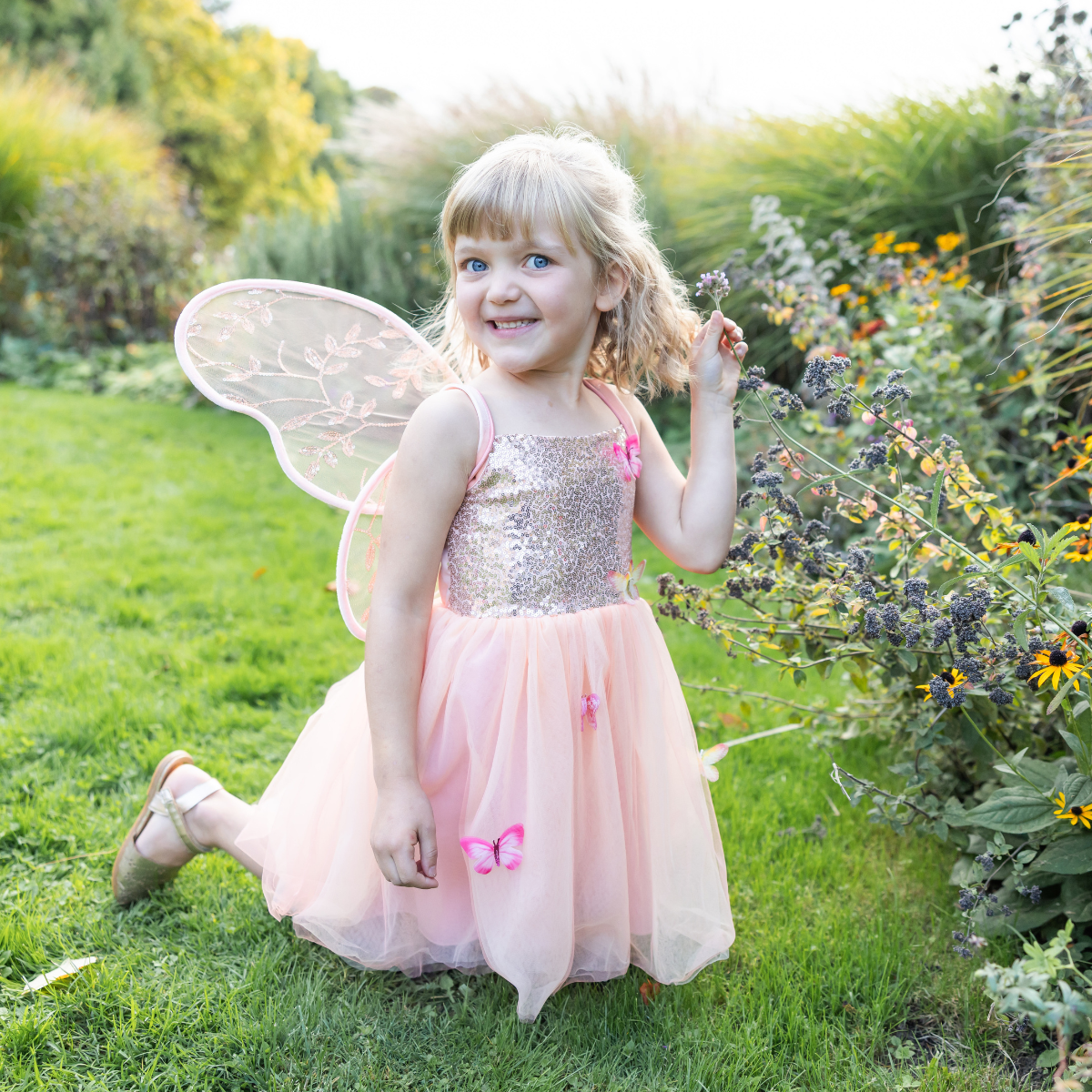 Butterfly Bliss Dress, Peach - Size 3-4 Years - Image 3