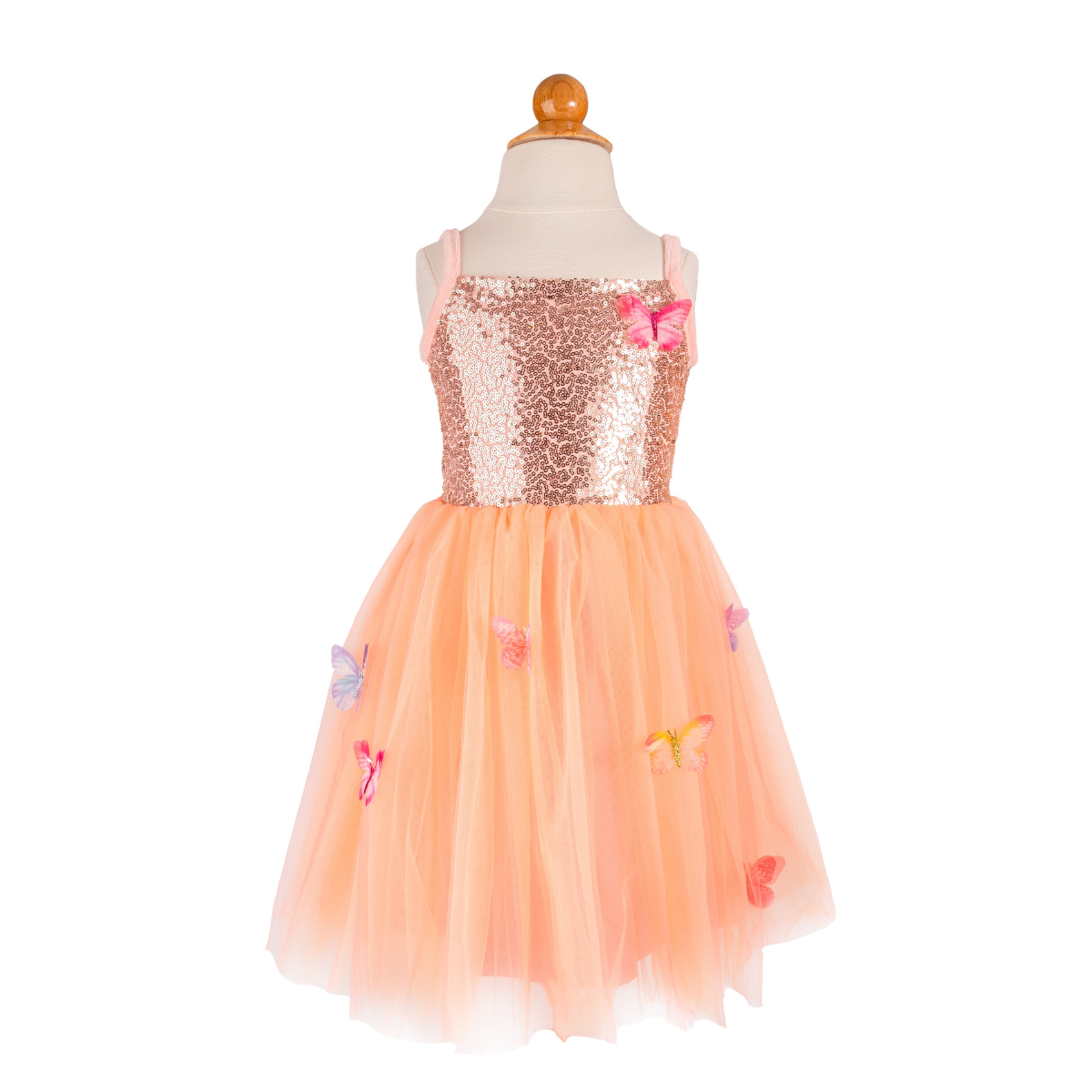 Butterfly Bliss Dress, Peach - Size 5-6 Years