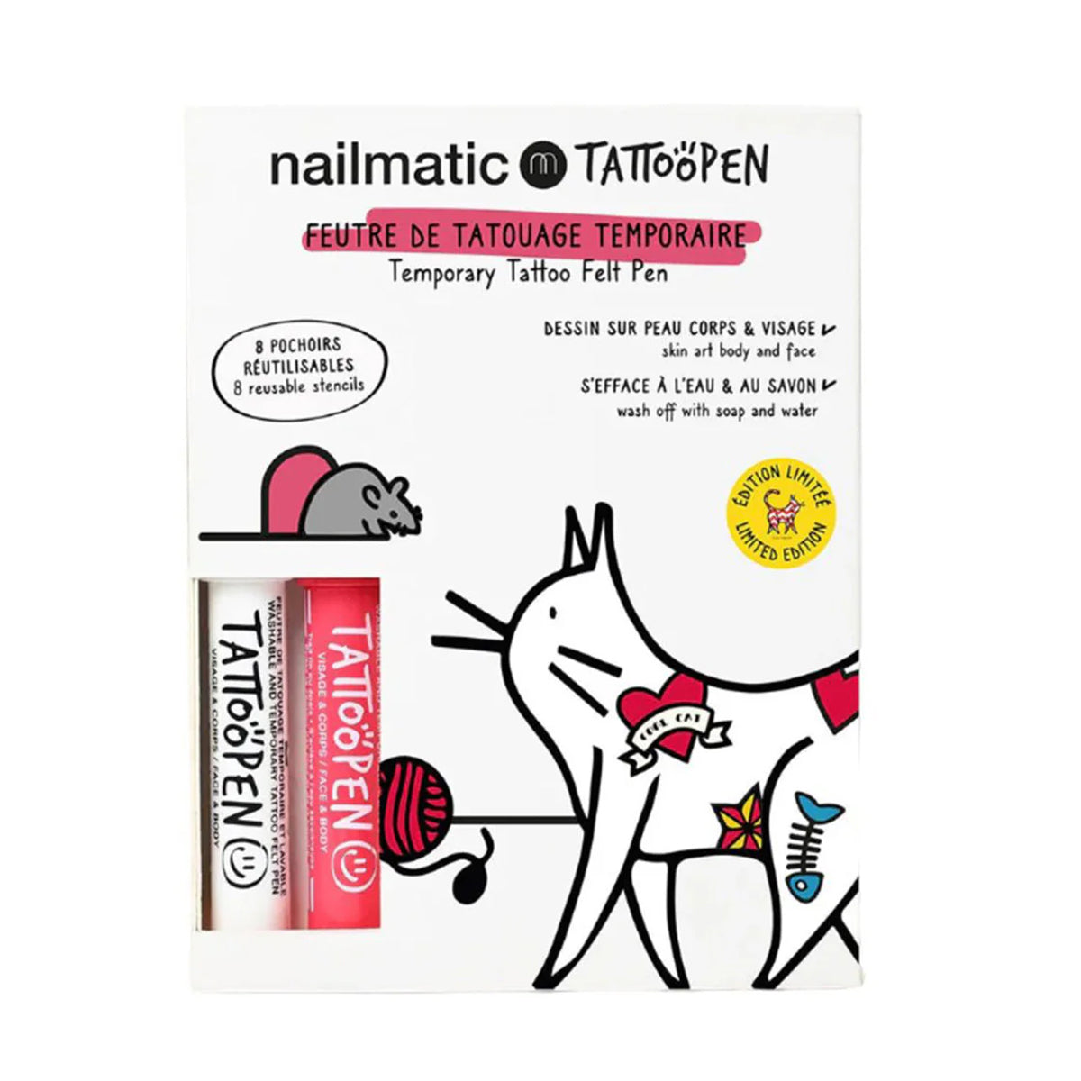 Cat Tattoo Pen Set for Kids