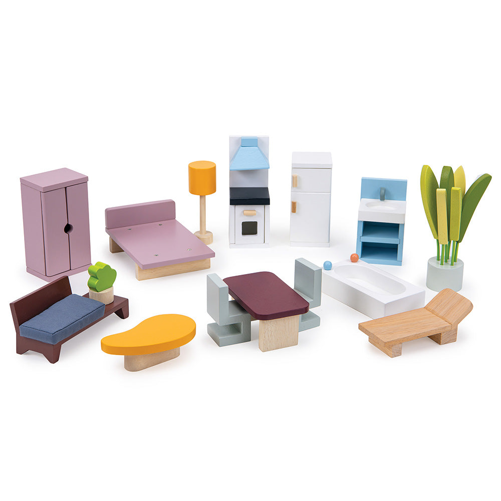 Cedar Chalet Dollhouse with Furniture - Image 3