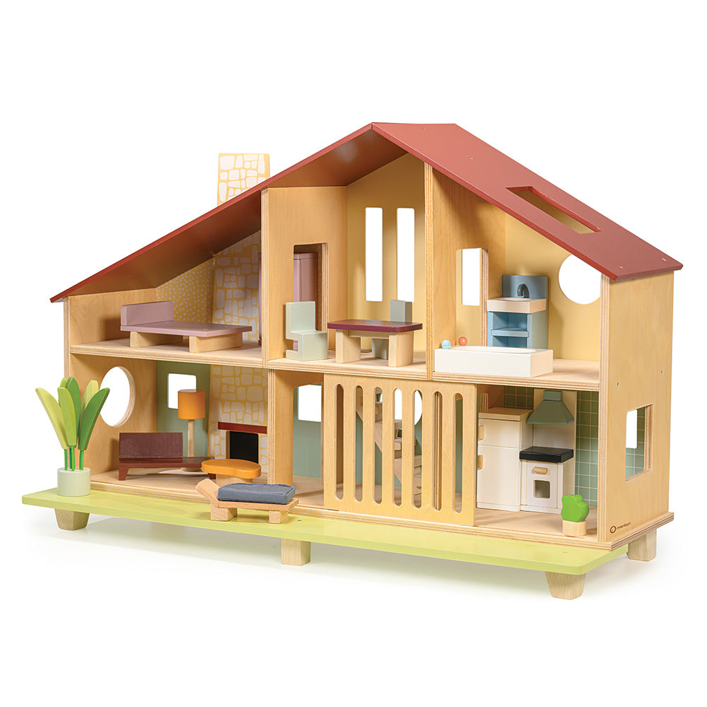Cedar Chalet Dollhouse with Furniture - Image 4